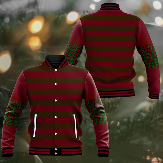 Discover Freddy Krueger Halloween Jacket, Horror Killers Baseball Jacket, Nightmare Elm Street Baseball Jacket