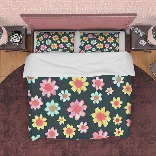 Discover Pastel Color Flower Bedding Sets, Gifts for Friends