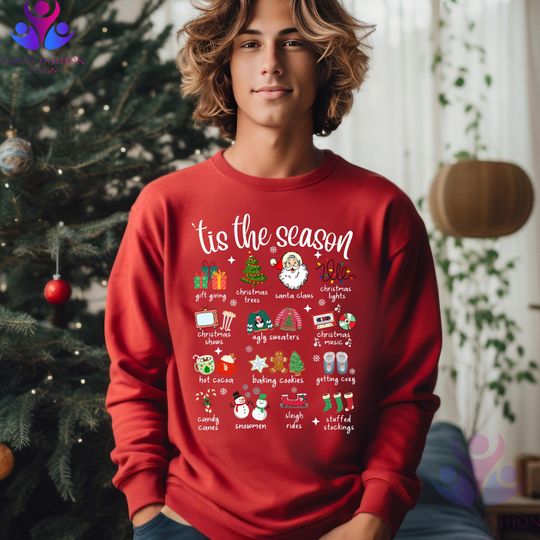 Discover Tis the Season Christmas Sweatshirt, Christmas vibes Sweatshirt