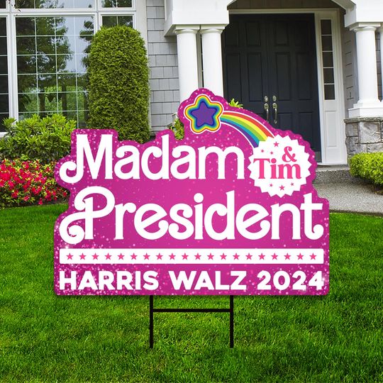 Discover Harris Walz 2024 Campaign Lawn Sign