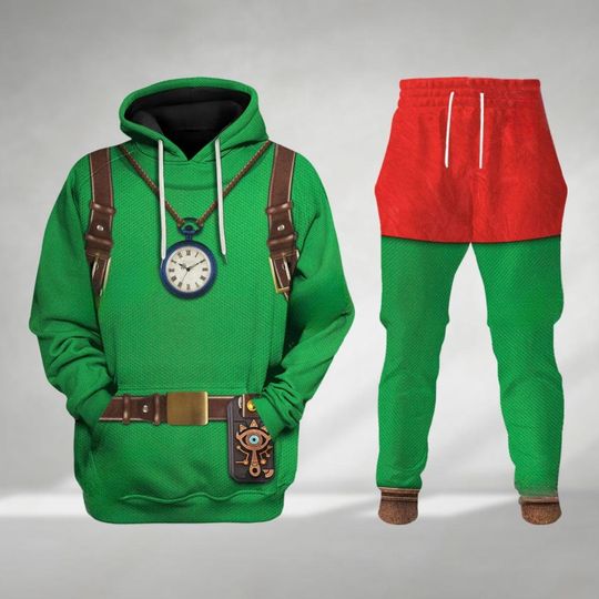 Discover Halloween Tingle Zelda Costume Hoodie, Legend Of Zelda Cosplay Hoodie Jogger Sets