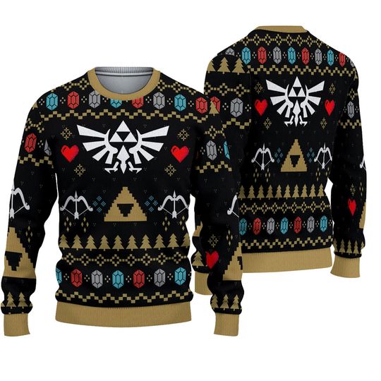 Discover Christmas Hero Legend of Zelda Ugly Sweater, Legend Of Zelda Ugly Sweater