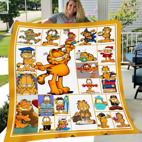 Discover Garfield Blanket, Garfield Cartoon Movies Fleece Blanket