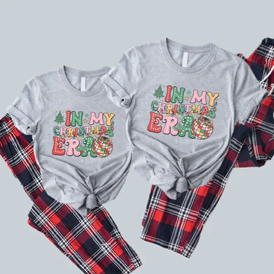 Discover In My Christmas Era Matching Yuletide T-shirt Pajamas Set