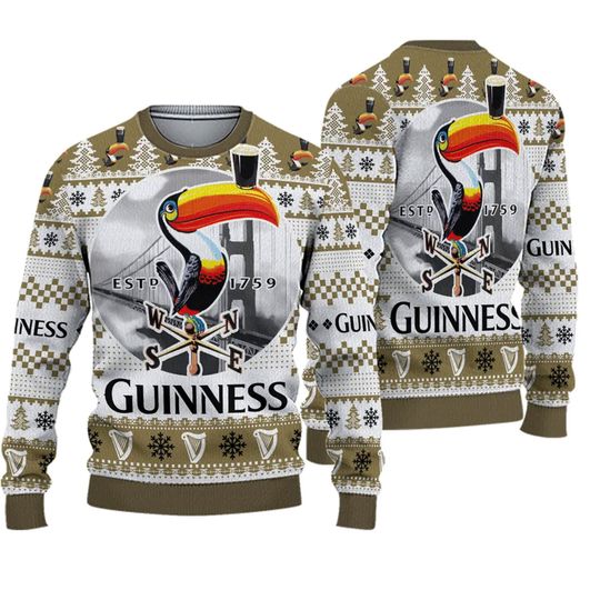 Discover 3D 60 Guinness Ugly Sweater Beer Drinking Christmas 3D Sweater