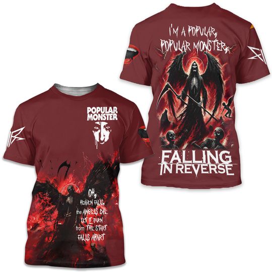 Discover 3D T-Shirt Halloween, Popular Monster - Falling In Reverse T Shirt