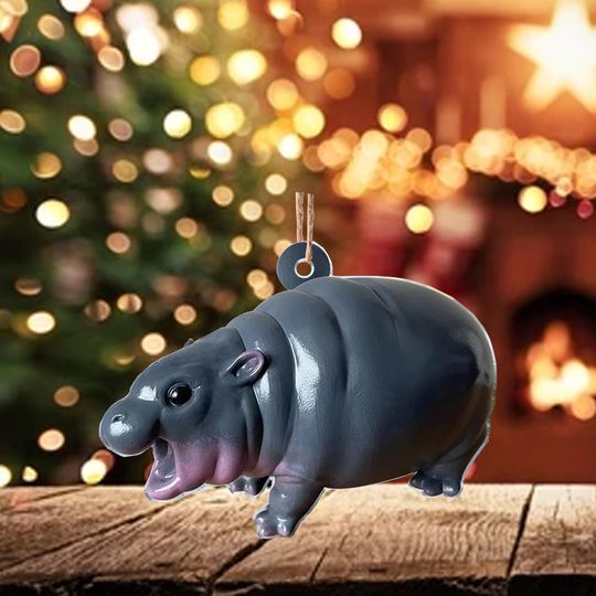 Discover Hippo Moo Deng Ornament, Hippo Rearview Mirror Car Accessories