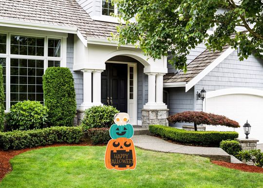 Discover Happy Halloween Pumpkin Yard Sign