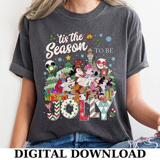 Discover Tis The Season To Be Jolly Shirts, Christmas Mouse And Friends Shirts