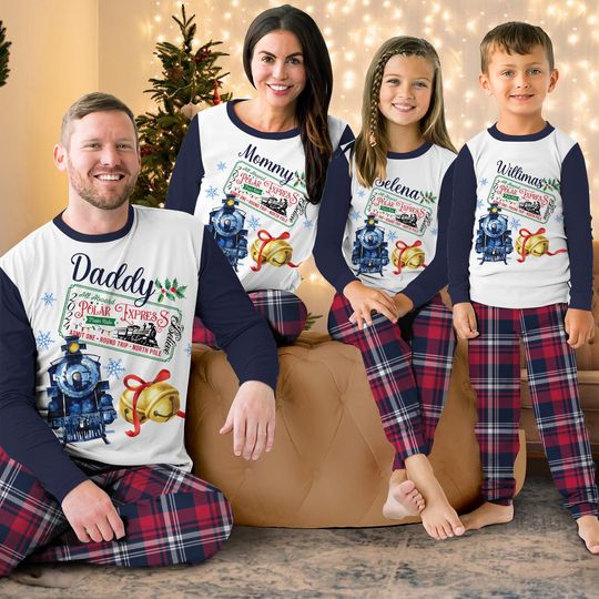 Discover Personalized Po-lar Express Pajamas, Family Matching Christmas Pajamas