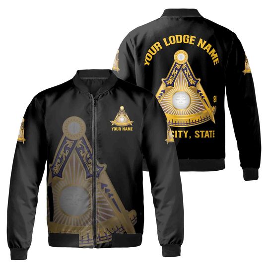 Discover Customized Freemasonry Past Master Masonic Bomber Jacket