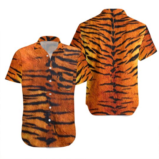 Discover Animal Print Tiger Hawaiian Shirt