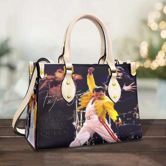 Discover Vintage Freddie Mercury Leather Handbag - Stylish Tribute