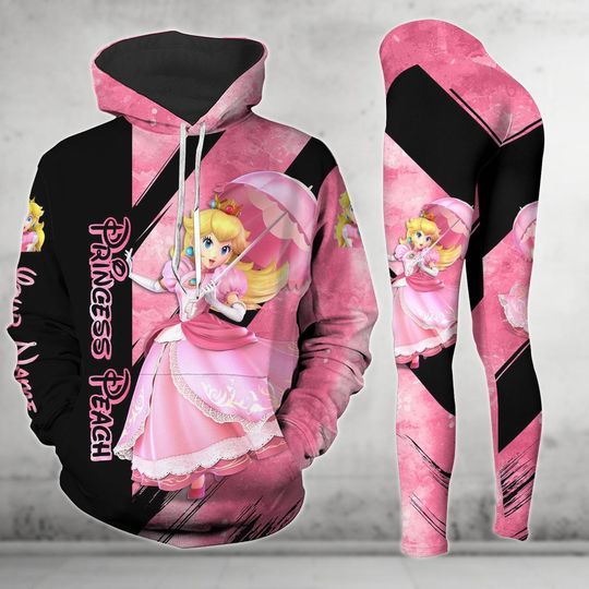Discover Personalized Peach Princess Hoodie Leggings Sets, Birthday Gift For Her