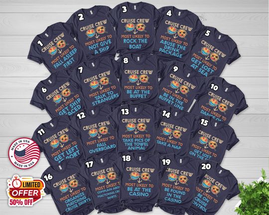 Discover Most Likely To Cruise Shirt, Cruise Crew Shirt, Group Funny Cruise Shirt