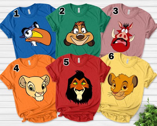 Discover Lion King Family Character Shirts