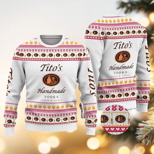 Discover Tito's Christmas Ugly Sweater, Tito's Handmade Vodka Mens Sweater