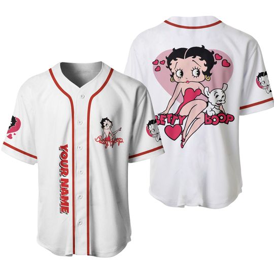 Discover Custom Name Betty Boop Baseball Jersey