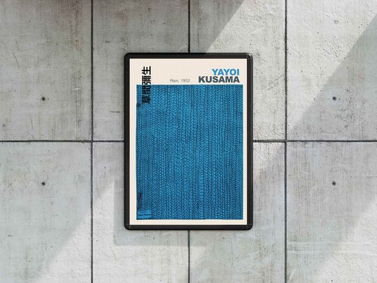 Discover Yayoi Kusama Blue Rain, Yayoi Kusama Poster, Giclee Wall Art, Exhibition Poster, Museum Poster
