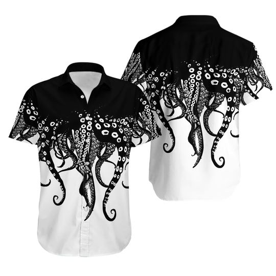 Discover Vintage Tentacle Octopus Beach Vacation 3D Hawaii Shirt
