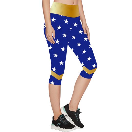 Discover Woman Wonderful Hero Costume Running Yoga Capri Leggings