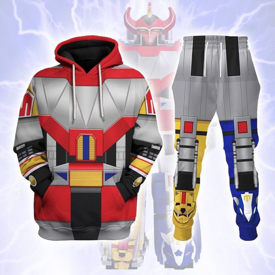Discover Dino Megazord Mighty Morphin Cosplay Hoodie And Joggers