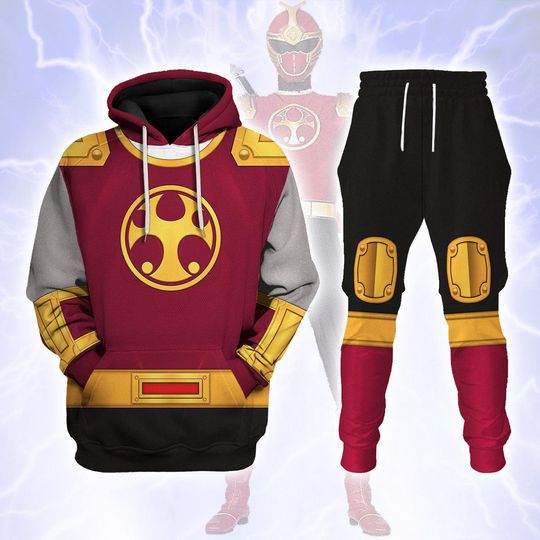 Discover Power Rangers Ninja Storm Crimson Thunder Ranger Cosplay Hoodie Jogger