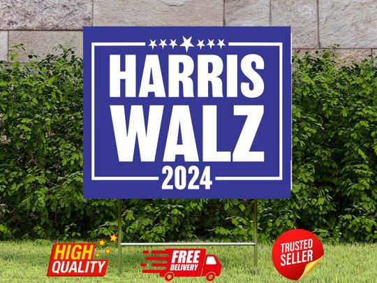 Discover Harris Walz 2024 Yard Sign - Kamala For President Yard Sign