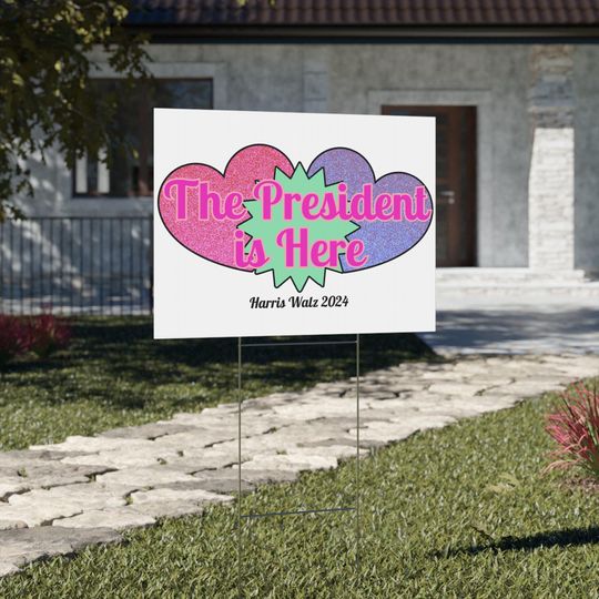 Discover Madam President Harris Walz 2024 Yard Sign, Harris Walz Yard Sign