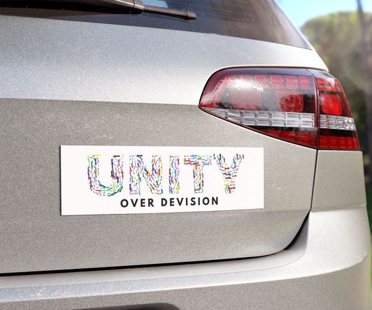 Discover Unity over Division Car Magnet, Bumper Stickers Harris Walz