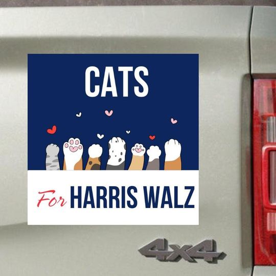 Discover Cats For Harris Walz 24, Kamala Harris 24 For The People Car Magnet