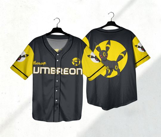 Discover Umbreon Baseball Jersey for Anime Fans