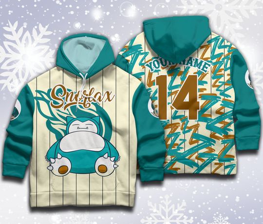 Discover Custom Snorlax 3D Hoodie - Personalized Anime Gift
