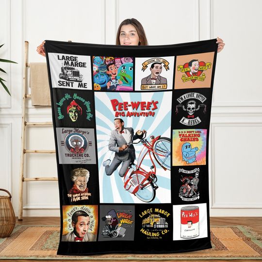 Discover Pee-Wee Herman Big Adventure Blanket
