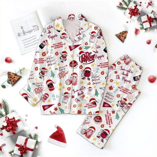 Discover Dr Pepper Themed Christmas Pajamas Set