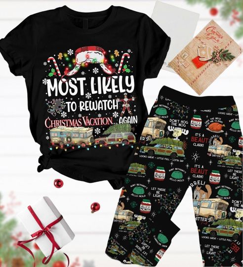 Discover Christmas Vacation Pajamas Set, National Lampoon Christmas Shirt