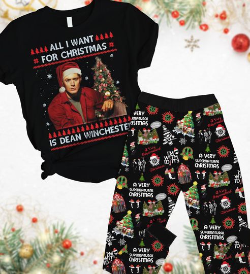 Discover Dean Winchester Christmas Pajamas, Dean Wincheste Pajamas