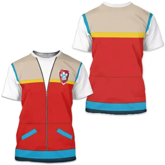 Discover Ryder Halloween Ryder Paw Patrol Cosplay 3D Printed Casual T-Shirt