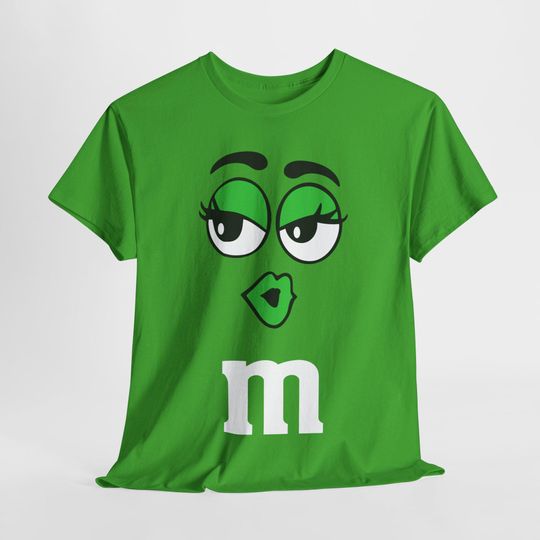 Discover Green M&Ms Halloween Costume Candy Colors Red Yellow Adult Tshirt Unisex Cotton Tee