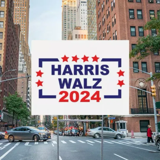 Discover Kamala Harris Yard Sign Plastic election signs & metal bracket M9S0