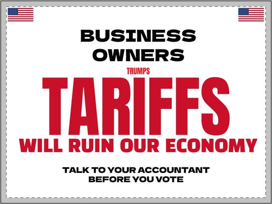 Discover Trump Tariffs Anti-Trump Yard Sign - Political Statement Decor