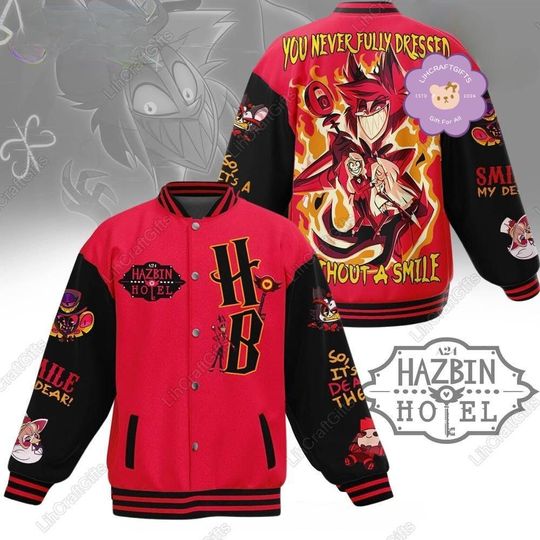 Discover Halloween Hazbin Hotel Jacket, Alastor Hazbin Hotel Baseball Jacket