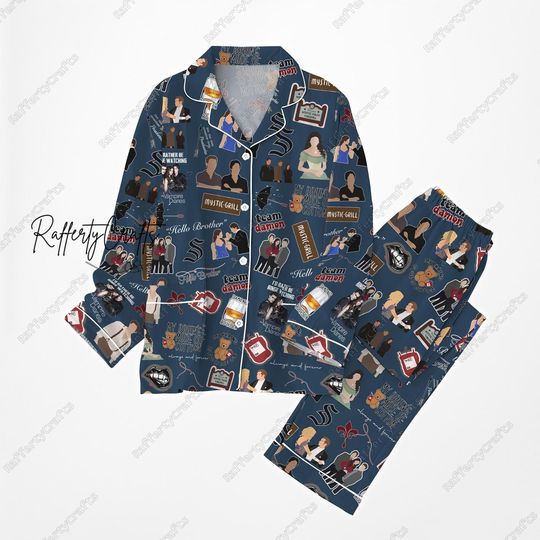 Discover The Vampire Diaries Pajamas, Damon Salvatore Pajamas Set