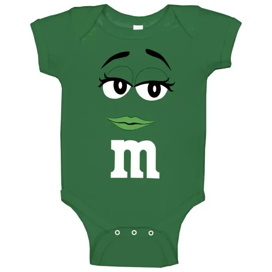 Discover Green M&m Big Face Funny Halloween Costume Baby One Piece