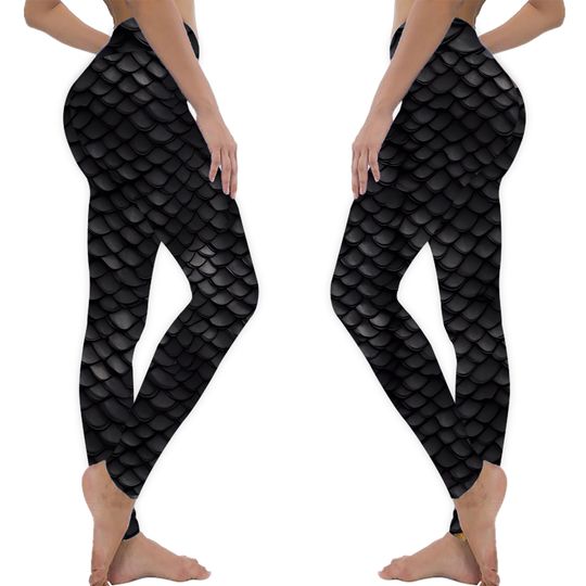 Discover Black Dragon Scales Leggings, Custome Leggings