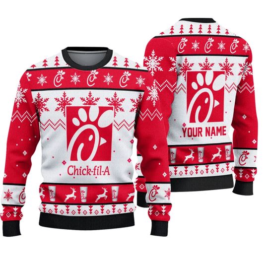 Discover Chick Fil A Ugly Knitted Christmas Sweatshirt