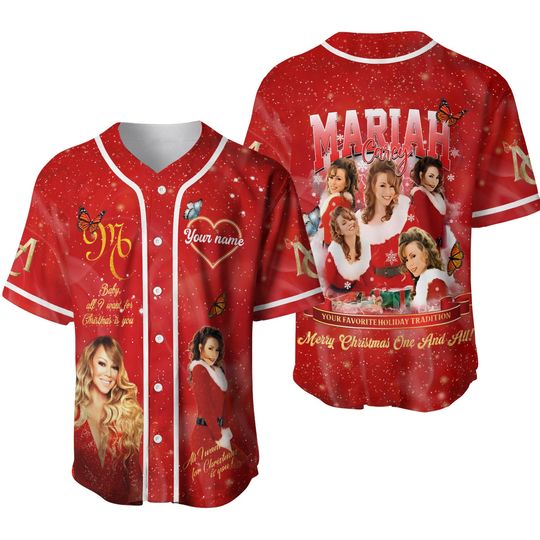 Discover Christmas Mariah Carey Jersey, Mariah Carey Baseball Jersey