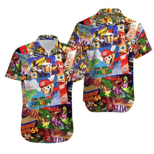 Discover The Nintendo 64 is now 26 Years Old Aloha Beach 3D Hawaiian Shirt For Men
