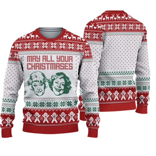 Discover The Stay Golden Ugly Christmas Sweater | Blanche Devereaux Rose Nylund Christmas