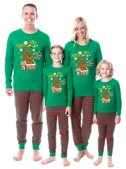 Discover Scooby-Doo Christmas Gingerbread House Tight Fit Family Pajama Set
